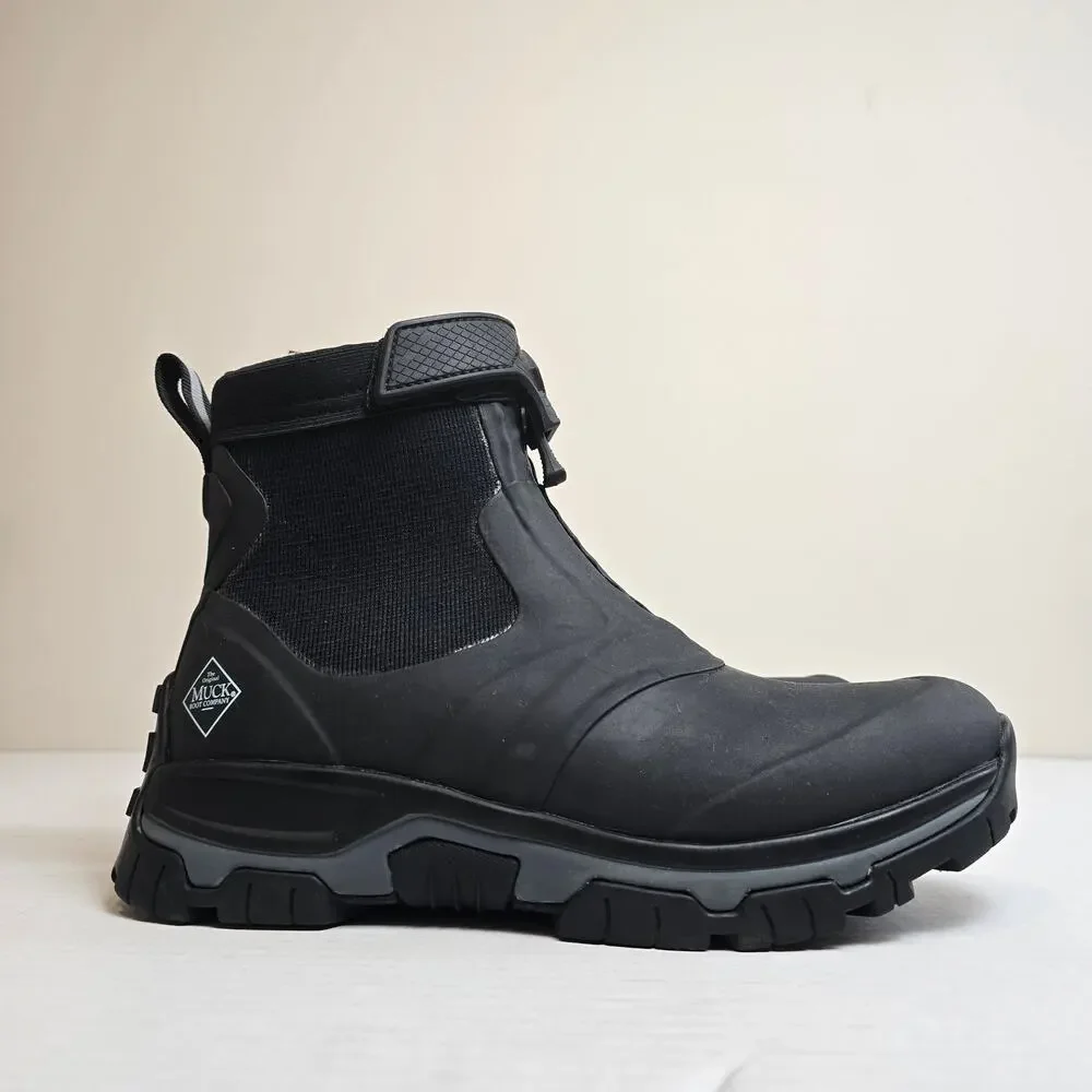 Muck Boots Men's Apex Mid Zip Ankle Winter Boots Size 8 Black AXMZ-000